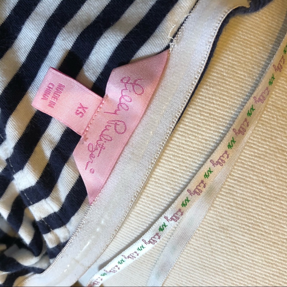 LILLY PULITZER | fun halter dress navy stripe cute - Picture 4 of 6